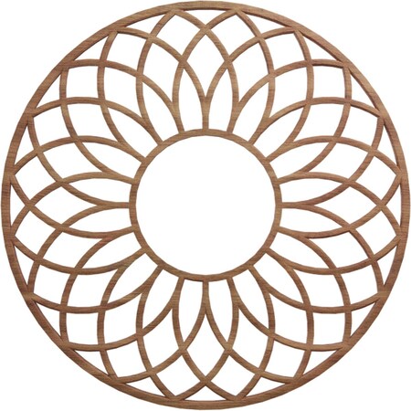 Ekena Millwork Cannes Wood Fretwork Pierced Ceiling Medallion, Walnut, 18"OD x 6 1/8"ID x 3/8"T CMWP18X18X0375CNWA